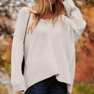 Cozy Cream Crew Neck Sweater